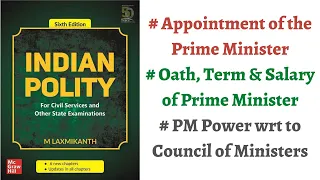 (V86) (How Prime Minister of India is Appointed, Oath, Term & Salary) M. Laxmikanth Polity for UPSC