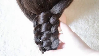 Коса из 4 прядей вариант 2  4 Strand Braid Как плести косы Обучение