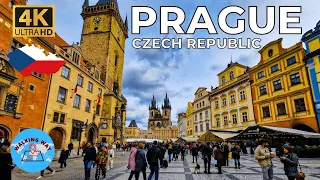 Prague, Czech Republic Walking Tour - 4K 60fps with Captions