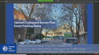 Seattle City Council Transportation & Utilities Committee 7/7/21