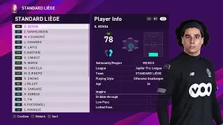 PES 2020 - Standard Liege Face & Player Ratings | Realistic Face Mods