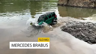 Water Splash Driving in Super Amazing with Slo MO RC Traction Hobby Mercedes Brabus