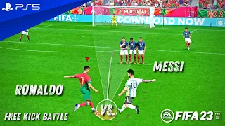 FIFA 23 - Messi vs. Cristiano - Free Kick Battle | PS5™ [4K60]