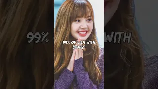 Lisa with bangs v/s without bangs🖤#blackpink #lisa
