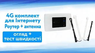 Відео огляд комплекту для 4G Інтернету.  Роутер ZTE MF920 з двома антенами Abrams