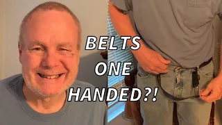 One-Handed Looping and Clasping Belt - Stroke Survivor Life Hacks # 8
