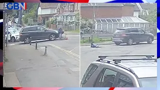 Shocking moment drunk driver hits pensioner off bike and runs over her