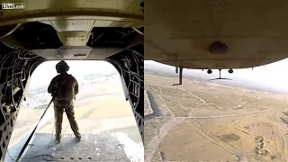 Afghanistan from a Chinook cockpit