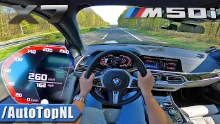 BMW X7 M50i 4.4 V8 TOP SPEED on AUTOBAHN by AutoTopNL