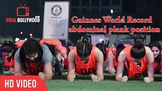 New Guinness World Record for Abdominal Plank Position for 60sec| Jacqueline fernandez, Sakshi Malik