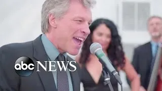 Jon Bon Jovi Sings 'Livin' on a Prayer' at Wedding