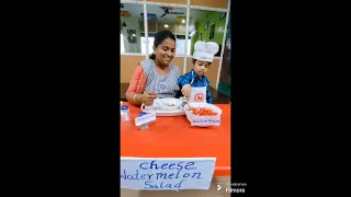 Summer Camp #Little Chef Activity-Cheese Watermelon Salad #Week3#Day3