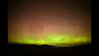 Northern Lights (Aurora Borealis) show on the Isle of Skye, Scotland - 05032022