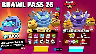 brawl stars #3 || reclamando todo el brawl pass plus de la nueva temporada 26