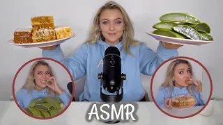 I TRIED ASMR... Eating Raw Honeycomb, Aloe Vera + Trigger Sounds!