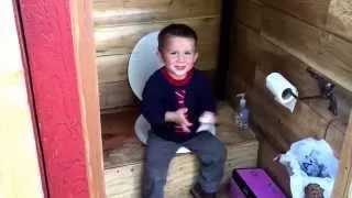 How to use an outhouse, taught by a three year old