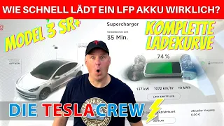 Tesla Model 3 SR+ | Ladekurve LFP Akku - Warum es egal ist, mit wieviel Prozent ihr am SuC ankommt!