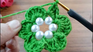 ✅️Explaining the new model that can be made with a pull ring and pearls #crochet #knitting #desing