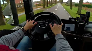 Netherlands driving at the same route POV MAN TGX