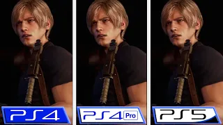 Resident Evil 4 Remake | PS4 - PS4 Pro - PS5 | Graphics Comparison | Chainsaw Demo