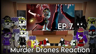 Murders Drones Character React To Ep 7 Mass Destruction ( by GLITCH ) | Gacha React