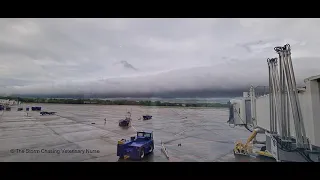 Roll cloud and flash flooding in Memphis, Tennessee