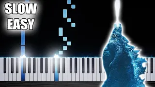 Godzilla's Theme - SLOW EASY Piano Tutorial by PlutaX
