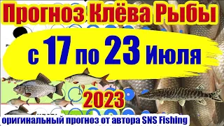 Прогноз клева рыбы с 17 по 23 Июля Календарь клева рыбы Лунный календарь рыбака