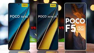 Xiaomi poco X6 VS Xiaomi poco X6 pro VS Xiaomi poco F5 💫 comparison || #pocox6 #pocox6pro #pocof5