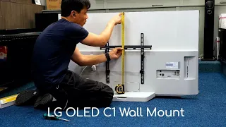 LG OLED C1 Wall Mount Install, How to Mount on a Fixed Flat Bracket