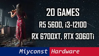 🇬🇧 Ryzen 5 5600, Core i3-12100, RX 6700XT, RTX 3060Ti – testing budget configs in 20 games