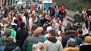 [4K]Jan 2022,( PART 3 /7 ) The Big Push Band Busking ,Brighton New Road