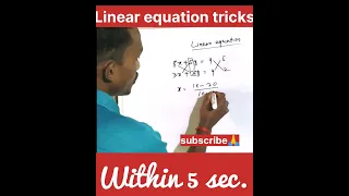 Linear equation tricks💯💯#shortsfeed #shorts #maths