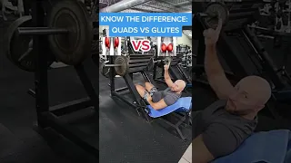 Leg press foot position to isolate your quads vs foot position to target your glutes #shorts