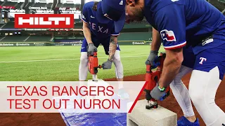 Hilti teams up with Texas Rangers to put Nuron 22 Volt cordless power tools to the test!