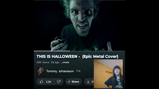 TOMMY JOHANSSON- THIS IS HALLOWEEN(METAL COVER)  THIS WAS SO WELL DONE 💜🖤INDEPENDENT ARTIST REACTS