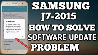 Samsung Galaxy J7 2015 How To Solve Software Update Problem