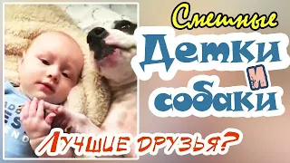 Смешные ДЕТИ и СОБАКИ 🐶🐶🐶 - Подборка приколов с детьми// Дети играют с собаками