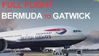 P3D V4 | VATSIM | Bermuda - Gatwick | BAW2232 | Blowing A Tire