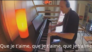 Johnny Hallyday - Que je t'aime - Piano - KARAOKE