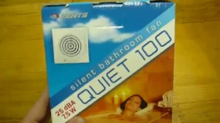 Вытяжной малошумный вентилятор Вентс Квайт 100 (silent bathroom extract fan Vents Quiet 100)