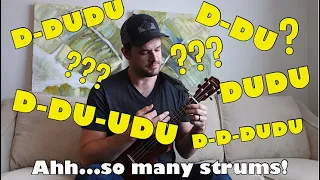 10 Useful & Fun Ukulele Strumming Patterns- Tutorial (Pt. 1/2)