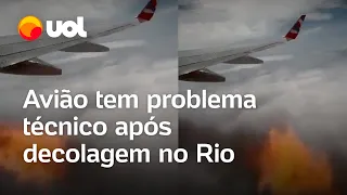 Passageira registra problema técnico em avião da Gol logo após decolagem no Rio; veja vídeo