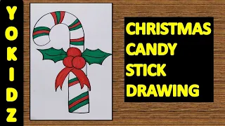 CHRISTMAS CANDY STICK DRAWING