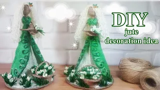 👍НЕ РЕАЛЬНО КРАСИВО! КУКЛА ИЗ ДЖУТА И МЕШКОВИНЫ/Idea jute crafts