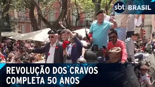 50 anos do fim do regime salazarista, em Portugal | SBT Brasil (25/04/24)