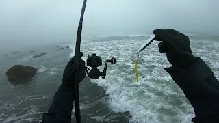 Thick Montauk Fog Surf Fishing