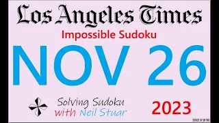 LA Times  Impossible Sudoku, Nov 26, 2023