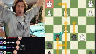 xQc plays a brilliant move in chess