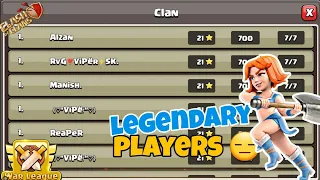 21🌟 in "CWL" 🫡 Holding 1st rank 🤡 on leaderboard👌. #clashofclans